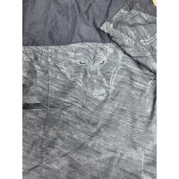 Vintage Luhta Jacket Mens 48 Large Gray Winterspeed Wolf Print Ski Puffer 90s - Picture 12 of 16